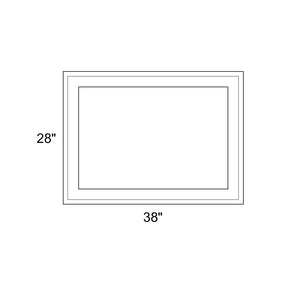 38" x 28" - Switchable Privacy Window - Fixed - White Vinyl