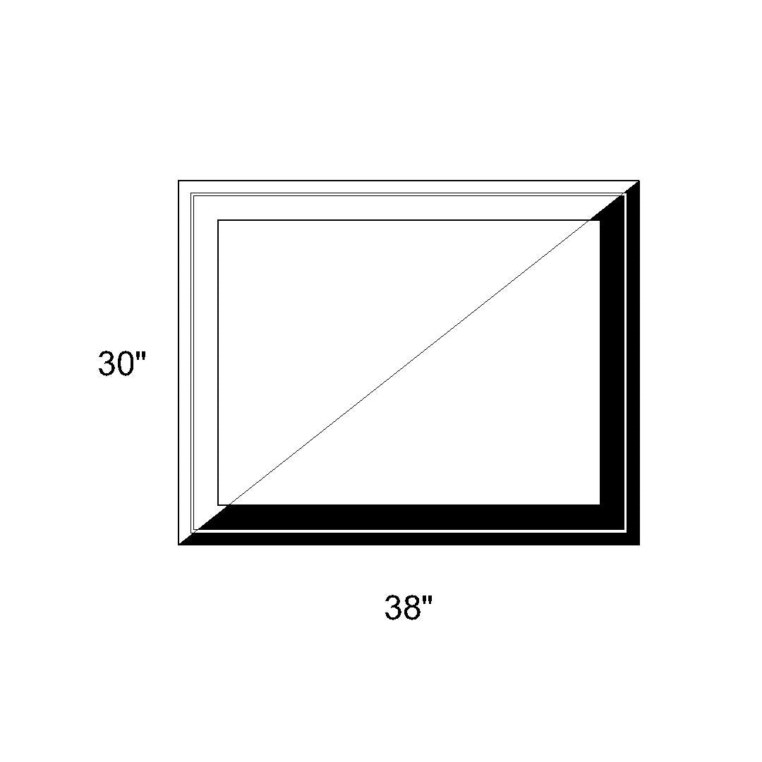 38 x 30 - Fixed Switchable LC Privacy Glass Window - Black/White Vinyl ...