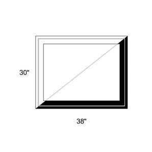 38" x 30" - Switchable Privacy Window - Fixed - Black/White Vinyl