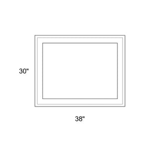 38" x 30" - Switchable Privacy Window - Fixed - White Vinyl