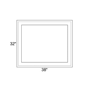 38" x 32" - Switchable Privacy Window - Fixed - White Vinyl