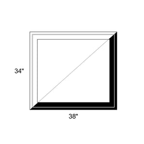 38" x 34" - Switchable Privacy Window - Fixed - Black/White Vinyl