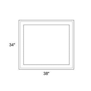 38" x 34" - Switchable Privacy Window - Fixed - White Vinyl