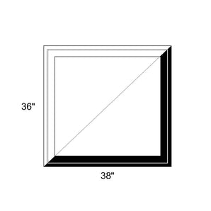 38" x 36" - Switchable Privacy Window - Fixed - Black/White Vinyl