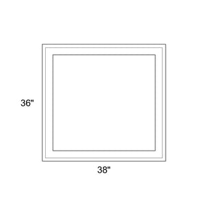 38" x 36" - Switchable Privacy Window - Fixed - White Vinyl