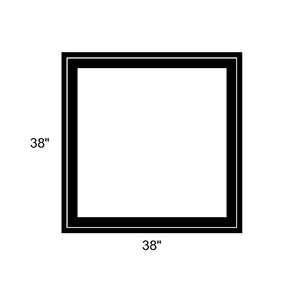 38" x 38" - Switchable Privacy Window - Fixed - Black Vinyl