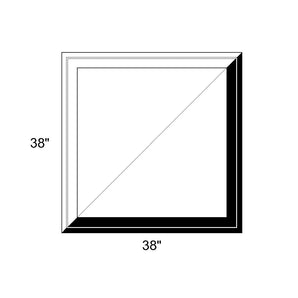 38" x 38" - Switchable Privacy Window - Fixed - Black/White Vinyl