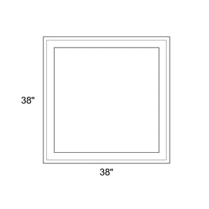 38" x 38" - Switchable Privacy Window - Fixed - White Vinyl