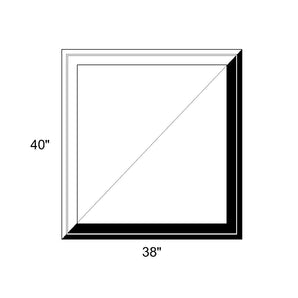 38" x 40" - Switchable Privacy Window - Fixed - Black/White Vinyl