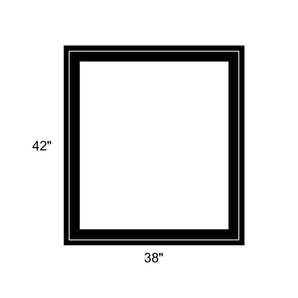 38" x 42" - Switchable Privacy Window - Fixed - Black Vinyl