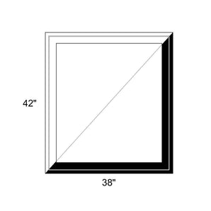 38" x 42" - Switchable Privacy Window - Fixed - Black/White Vinyl