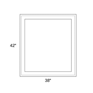 38" x 42" - Switchable Privacy Window - Fixed - White Vinyl