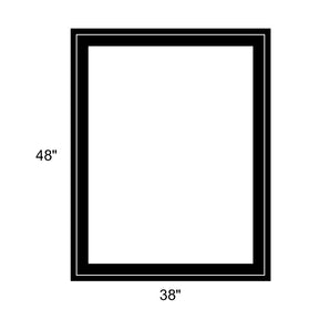 38" x 48" - Switchable Privacy Window - Fixed - Black Vinyl