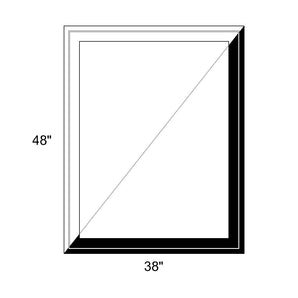 38" x 48" - Switchable Privacy Window - Fixed - Black/White Vinyl