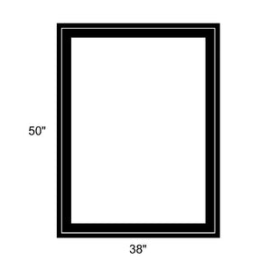 38" x 50" - Switchable Privacy Window - Fixed - Black Vinyl