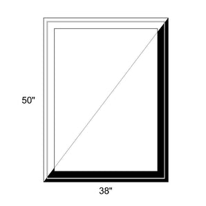 38" x 50" - Switchable Privacy Window - Fixed - Black/White Vinyl