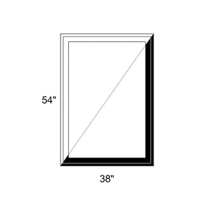 38" x 54" - Switchable Privacy Window - Fixed - Black/White Vinyl