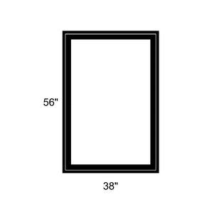 38" x 56" - Switchable Privacy Window - Fixed - Black Vinyl