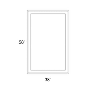 38" x 58" - Switchable Privacy Window - Fixed - White Vinyl