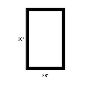 38" x 60" - Switchable Privacy Window - Fixed - Black Vinyl