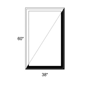 38" x 60" - Switchable Privacy Window - Fixed - Black/White Vinyl