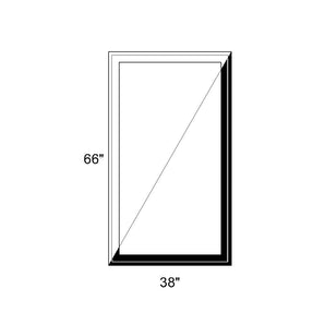 38" x 66" - Switchable Privacy Window - Fixed - Black/White Vinyl