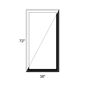 38" x 72" - Switchable Privacy Window - Fixed - Black/White Vinyl