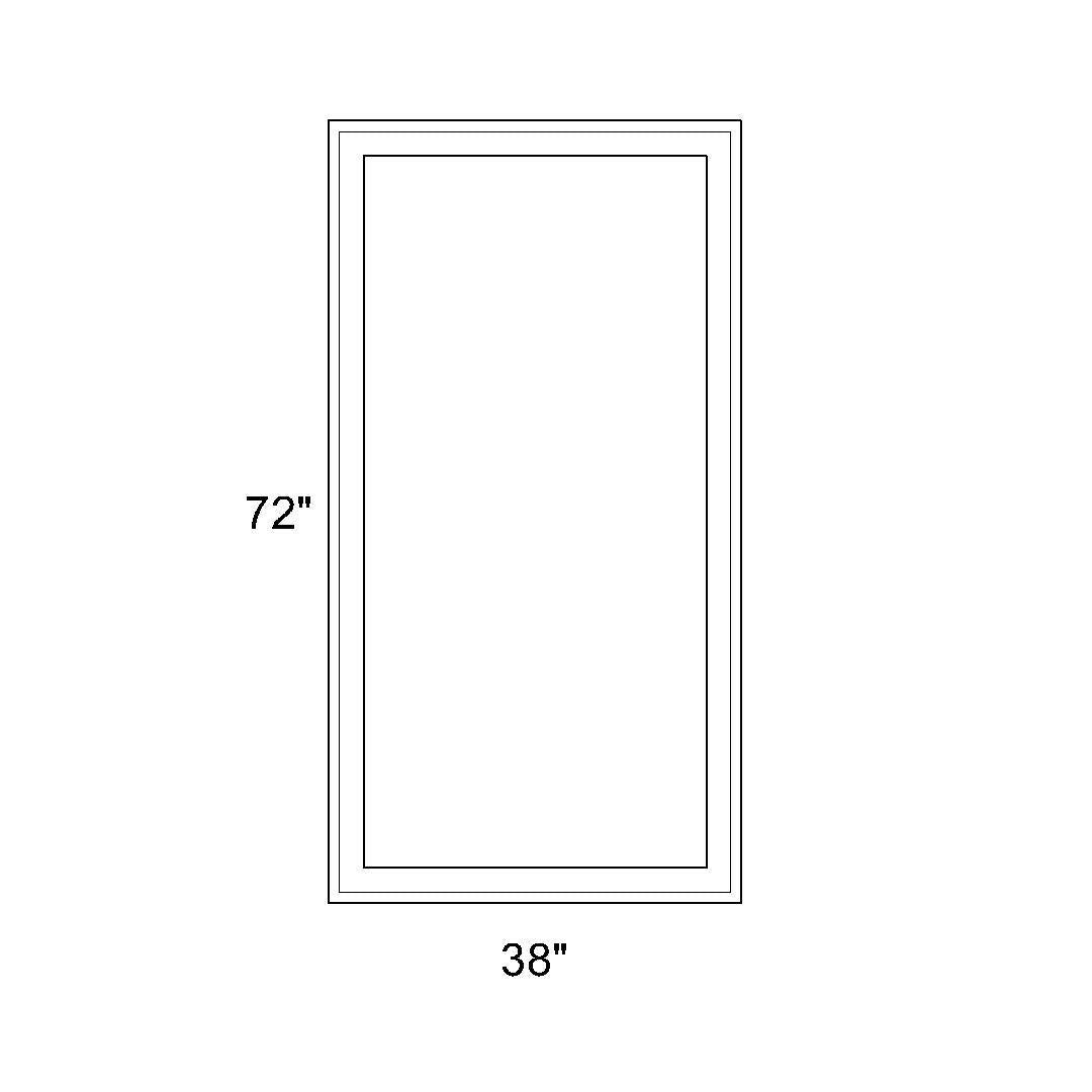 38 x 72 - Fixed Switchable LC Privacy Glass Window - White Vinyl ...