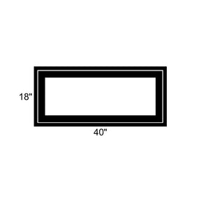 40" x 18" - Switchable Privacy Window - Fixed - Black Vinyl