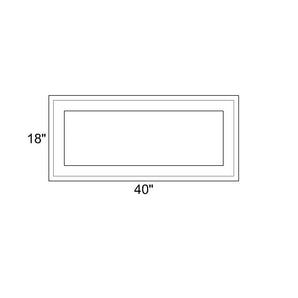 40" x 18" - Switchable Privacy Window - Fixed - White Vinyl