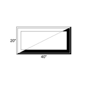 40" x 20" - Switchable Privacy Window - Fixed - Black/White Vinyl