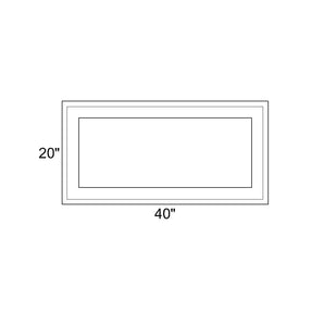 40" x 20" - Switchable Privacy Window - Fixed - White Vinyl