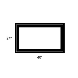 40" x 24" - Switchable Privacy Window - Fixed - Black Vinyl