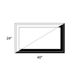 40" x 24" - Switchable Privacy Window - Fixed - Black/White Vinyl