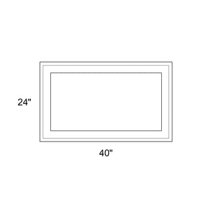 40" x 24" - Switchable Privacy Window - Fixed - White Vinyl
