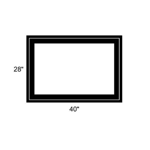 40" x 28" - Switchable Privacy Window - Fixed - Black Vinyl