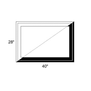 40" x 28" - Switchable Privacy Window - Fixed - Black/White Vinyl