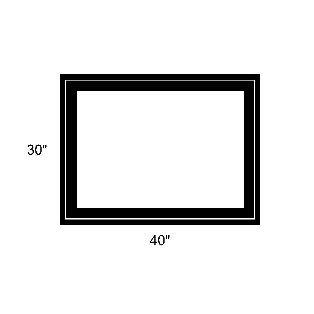 40 x 30 - Fixed Switchable LC Privacy Glass Window - Black Vinyl ...