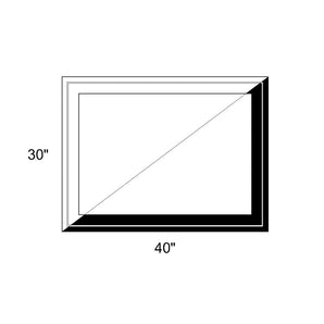 40" x 30" - Switchable Privacy Window - Fixed - Black/White Vinyl