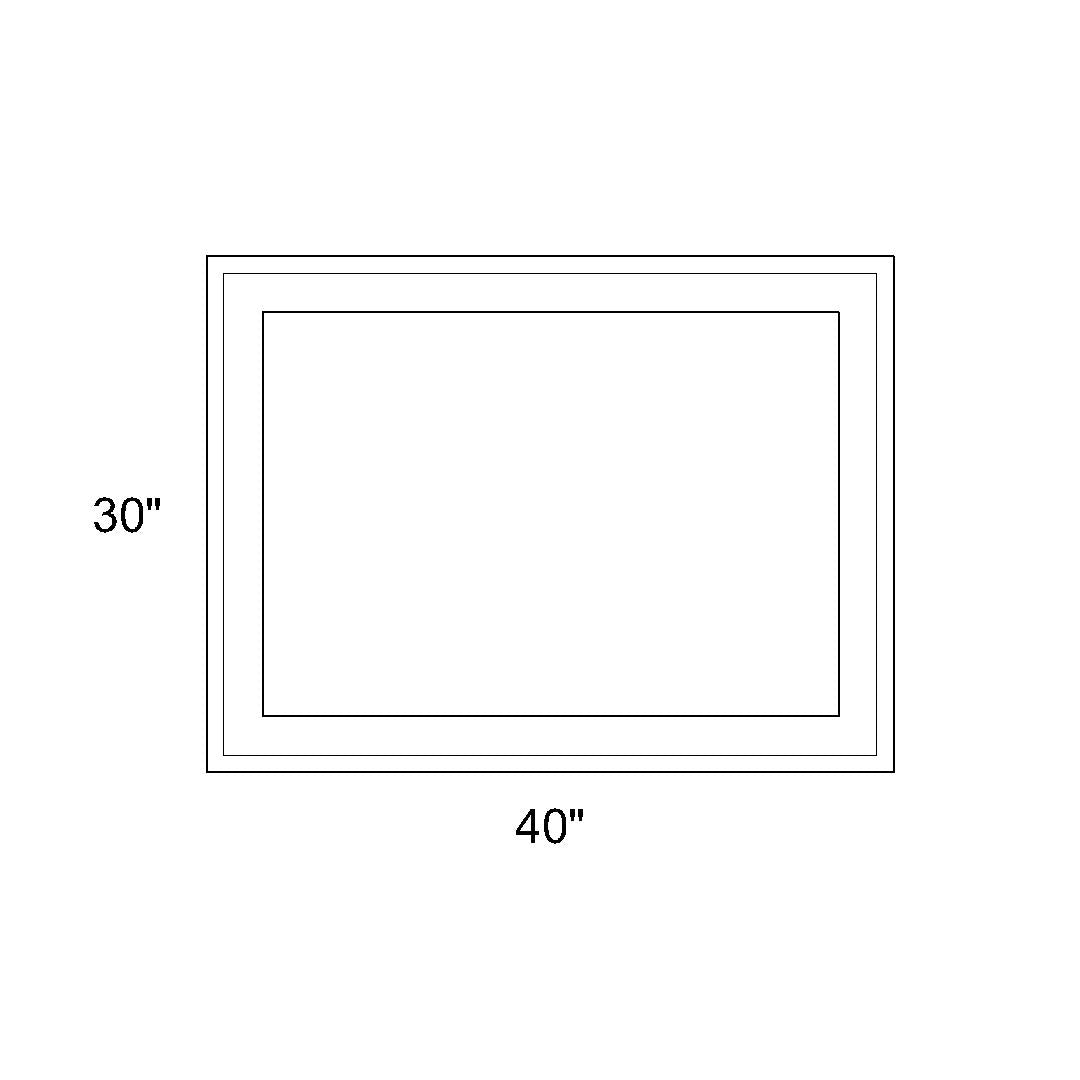 40 x 30 - Fixed Switchable LC Privacy Glass Window - White Vinyl ...