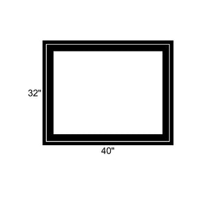 40" x 32" - Switchable Privacy Window - Fixed - Black Vinyl