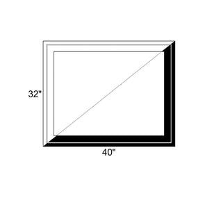 40" x 32" - Switchable Privacy Window - Fixed - Black/White Vinyl