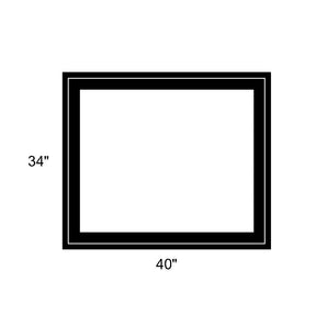 40" x 34" - Switchable Privacy Window - Fixed - Black Vinyl