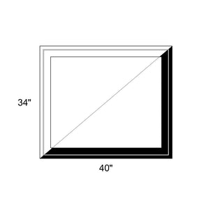 40" x 34" - Switchable Privacy Window - Fixed - Black/White Vinyl