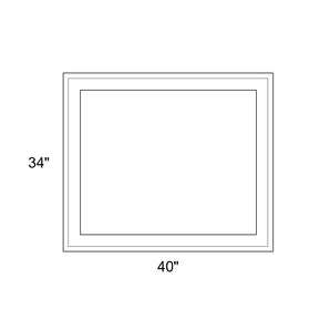 40" x 34" - Switchable Privacy Window - Fixed - White Vinyl