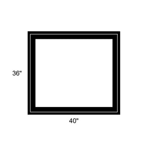 40" x 36" - Switchable Privacy Window - Fixed - Black Vinyl