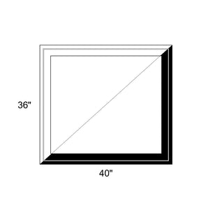 40" x 36" - Switchable Privacy Window - Fixed - Black/White Vinyl