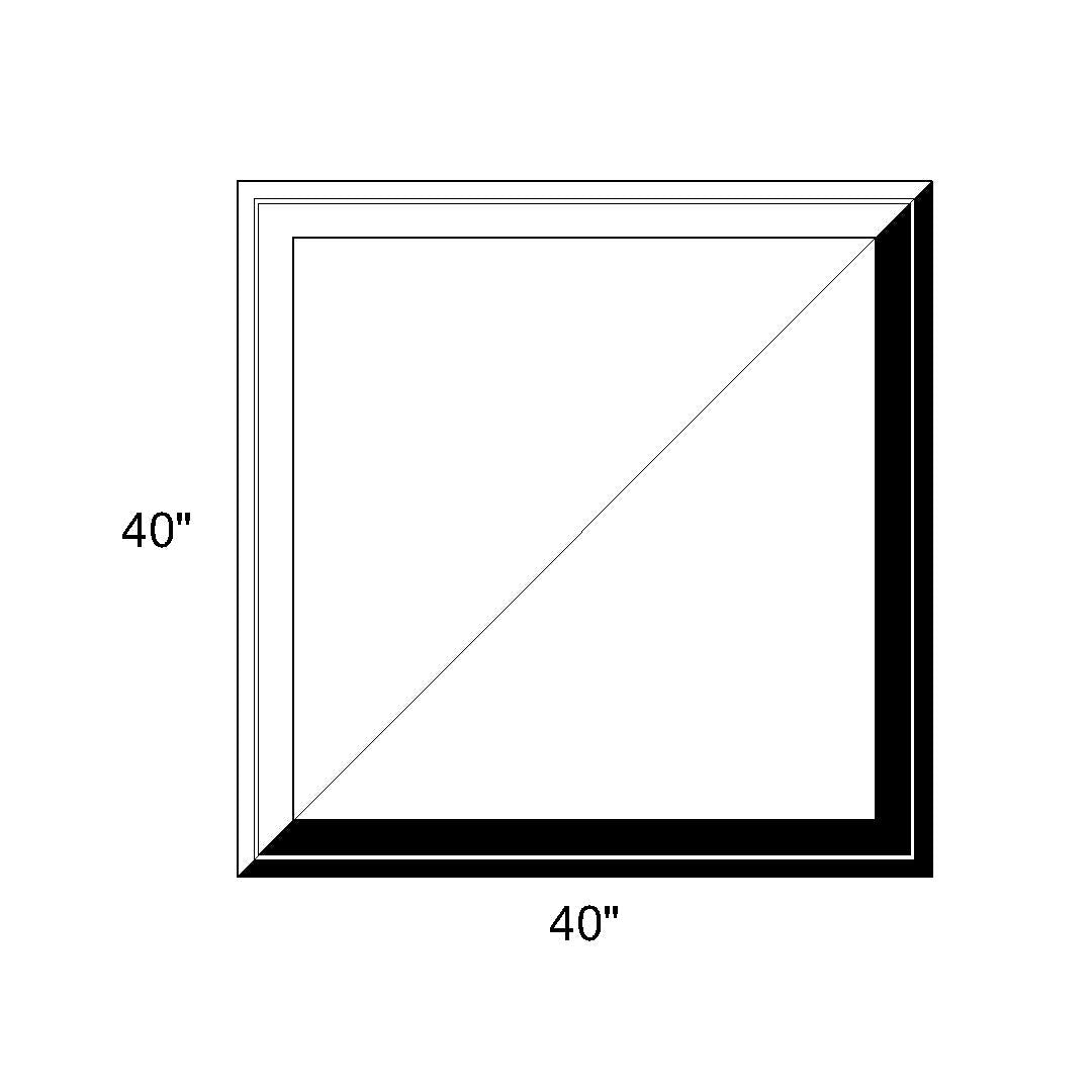40 x 40 - Fixed Switchable LC Privacy Glass Window - Black/White Vinyl ...