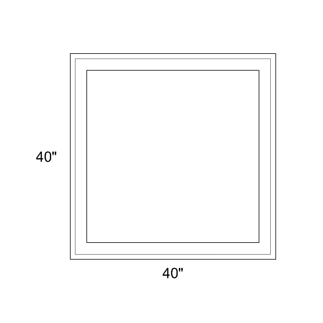 40 x 40 - Fixed Switchable LC Privacy Glass Window - White Vinyl ...