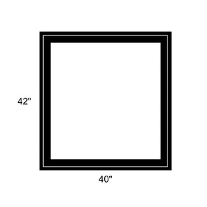 40" x 42" - Switchable Privacy Window - Fixed - Black Vinyl